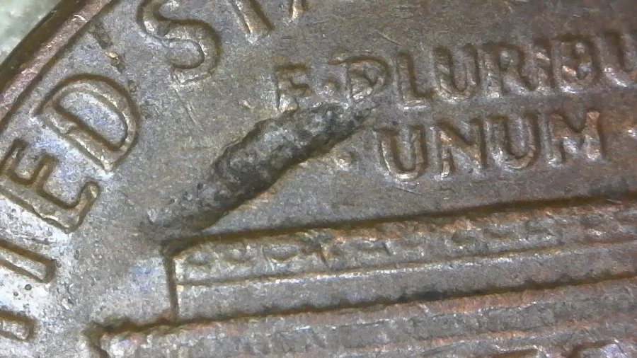 1978---D-Lincoln-Memorial-Cent-Struck-Through-Debris-Ebay-Purchase